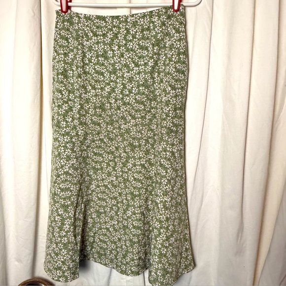 Dazy Mint Green Floral Long Spring Skirt Women's Sz M - Picture 1 of 5